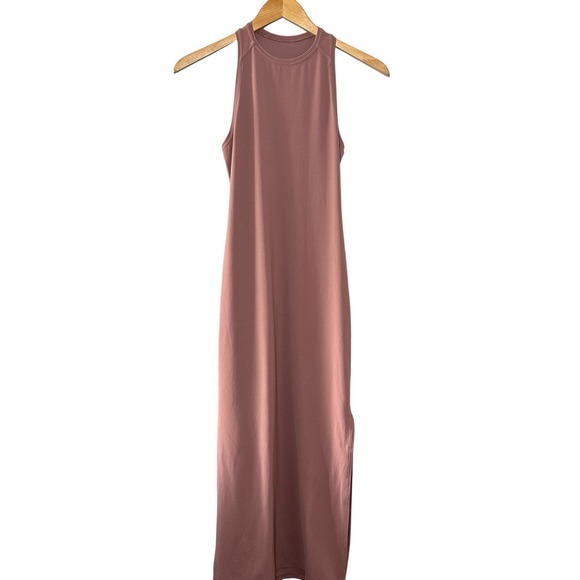 Lululemon Women's Get Going Dress Red Dust Midi‎ Size 4 Racerback Slit Tank Nulu - Picture 5 of 15